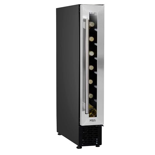 Baridi 7 Bottle 15cm Slim Wine Cooler with Digital...