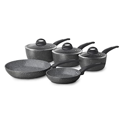 Tower Cerastone T81276 Forged 5 Piece Pan Set with...