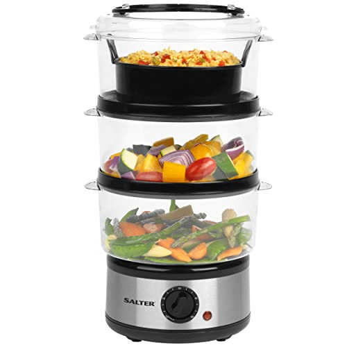 Salter 3 Tier Electric Food Steamer - 7.5L,...