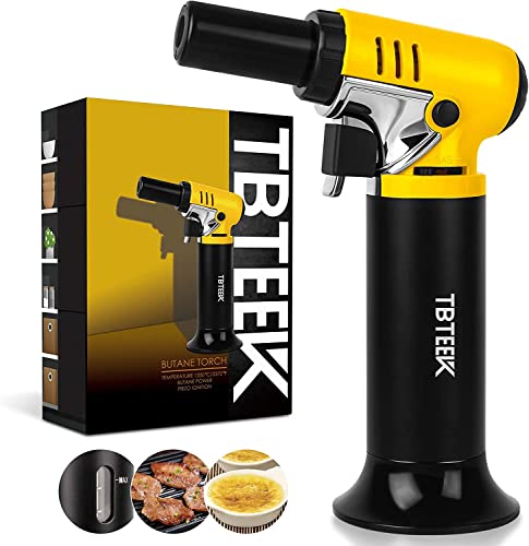 TBTEEK Kitchen Torch, One-Hand Operation Butane...