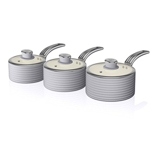 Swan SWPS3020GRN Retro Induction Saucepan Set With...