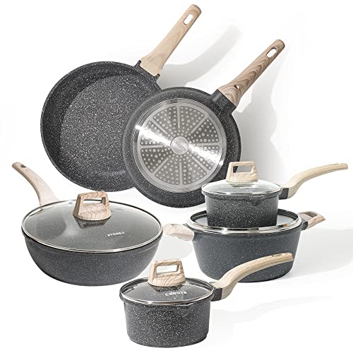 CAROTE Non Stick Pots and Pans Set, Induction Hob...