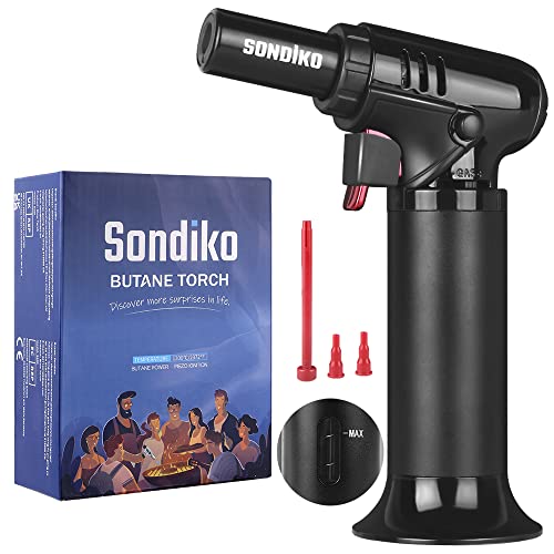 Sondiko Kitchen Blow Torch with Fuel Gauge S907,...