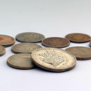 several old pound coins